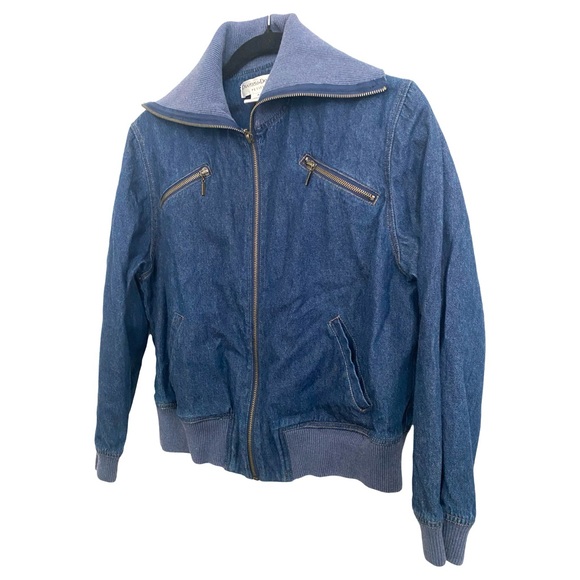 Draper’s & Damon’s Denim Jacket Small Petite Jean Moto Zippered Pockets - Picture 2 of 6